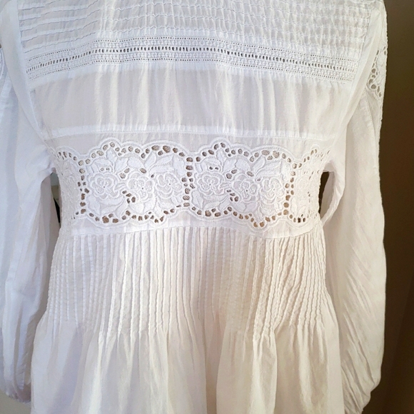 ALLSAINTS Alaia Crochet Cotton Blouse - Picture 4 of 9